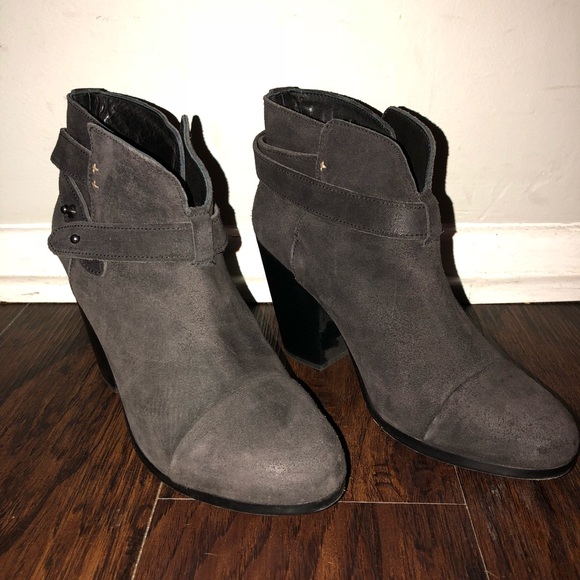 Rag & Bone NewYork Harrow Suede Grey Ankle Boots - Picture 2 of 8